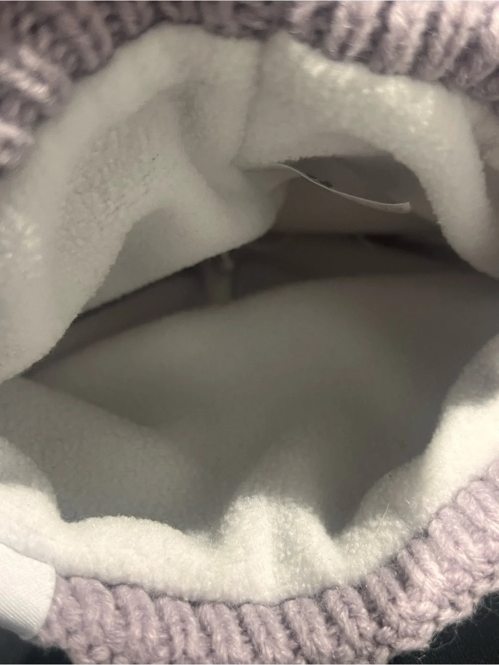 Kids/baby Purple Knit lined Beanie